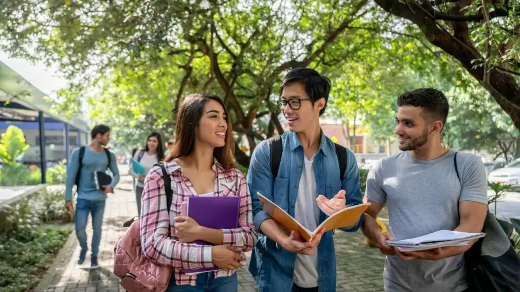 international students studying at an australian university